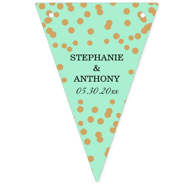 Banderines Boda de Moneda y Confetti de Oro (Decimosexta bandera)