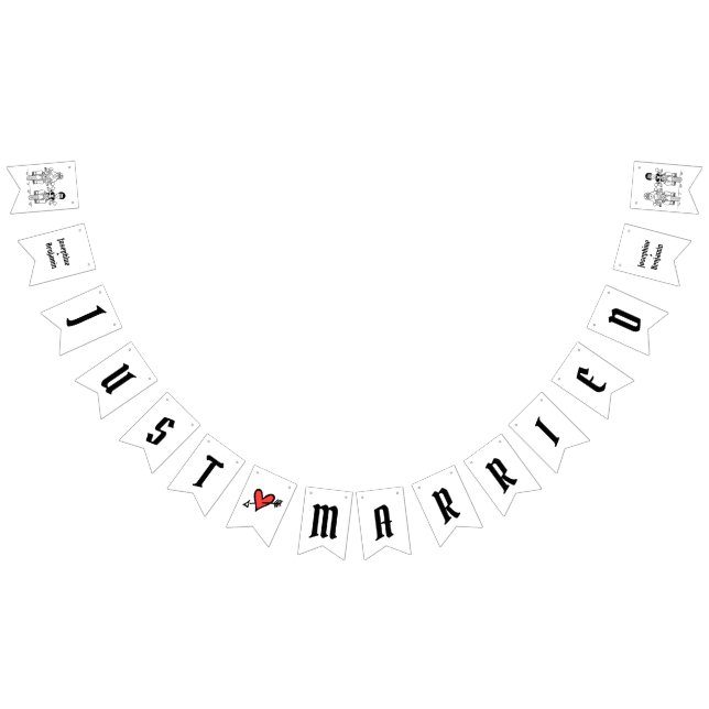 Banderines Boda de parejas de motociclistas personalizadas (Todo)