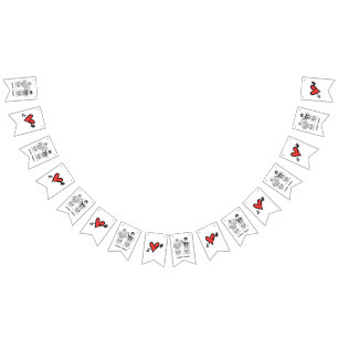 Banderines Boda de parejas de motociclistas personalizadas