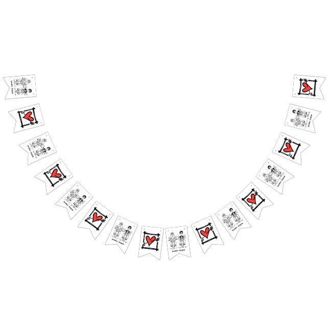 Banderines Boda de parejas de motociclistas personalizadas (Todo)