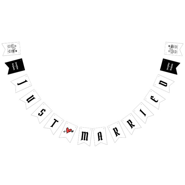 Banderines Boda de parejas de motociclistas personalizadas (Todo)