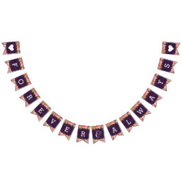 Banderines Boda editable en color de Moda en auge para siempr