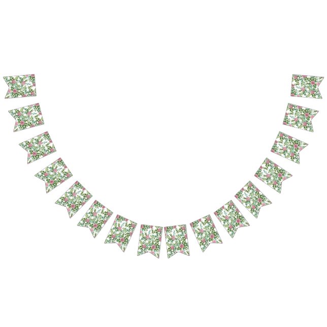 Banderines Boda floral Rosa y peonía rosa claro (Todo)