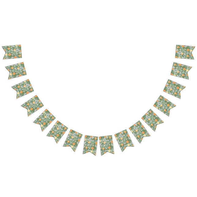 Banderines Boda Gris Peach Vintage Floral (Todo)