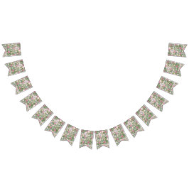 Banderines Boda Primavera Jardín de Rosas Rosadas