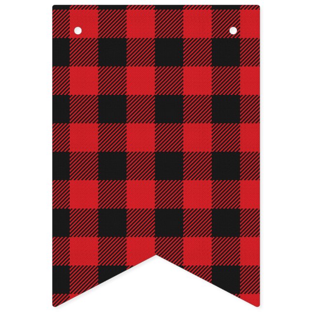 Banderines Boda rojo negro con escúfalo (Primera bandera)