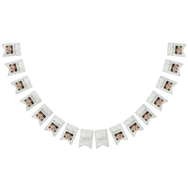 Banderines Boda Rústico Madera Gris Añade tus fotos (Todo)