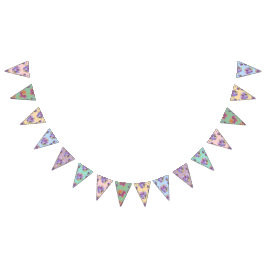 Banderines Boda Shabby Pastel Flores Fiesta Floral Bunting