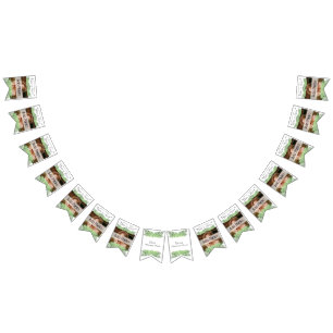 Banderines Boda tropical Palm verde deja foto blanca