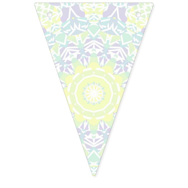 Banderines Boho Hippie Mandala geométrico intrincado colorido (Primera bandera)