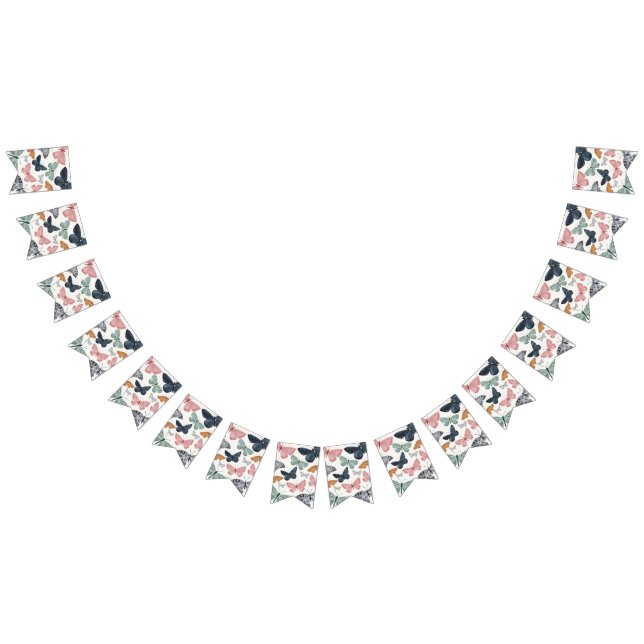 Banderines Boho Little Butterfly Cumpleaños o Decoración de D (Todo)