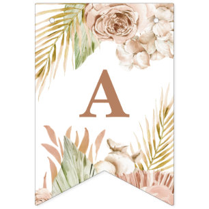 Banderines Boho Pampas Flor Tropical Seca