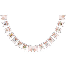 Banderines Boho Pink Daisy Happy Birday Photo Milestone