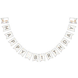 Banderines Boho salvaje un banner de primer cumpleaños