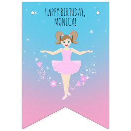 Banderines Bonito Ballerina Chica Fiesta de cumpleaños