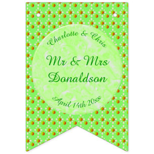 Banderines Bonito Boda Primavera Flor de Apple y manzanas