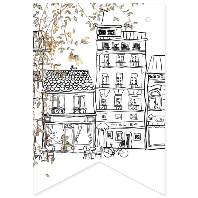 Banderines Bonjour Bebe Género Neutral Baby Shower (Onceava bandera)