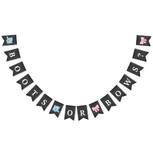 Banderines Boots o arcos género revelan Fiesta Baby Shower