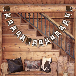 Banderines Bovino de impresión animal Stampede Brown