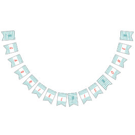 Banderines Boy Balloon Themed First Birthday Banner