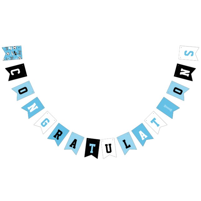 Banderines Boy Soccer Player fiesta de cumpleaños azul (Todo)