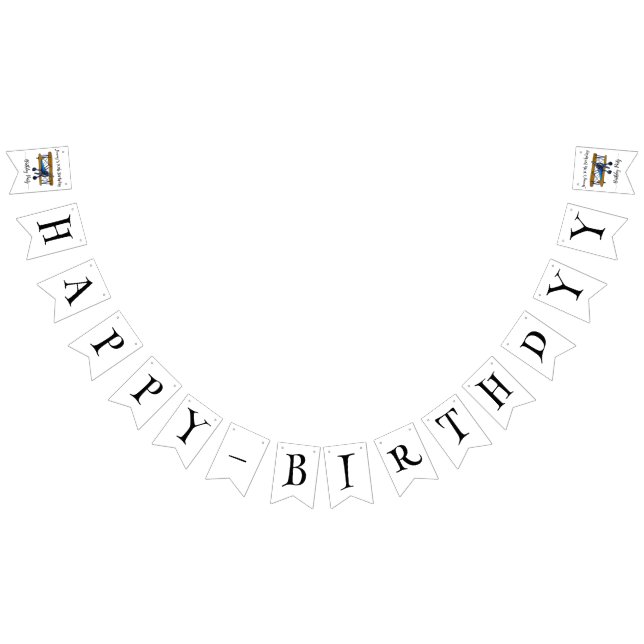 Banderines Boys birthday bunting banner (Todo)