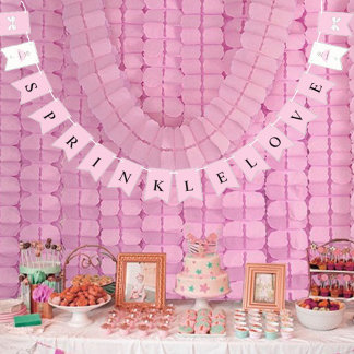 Banderines BRIDE Sprinkle Little Love Pink Shower Fiesta
