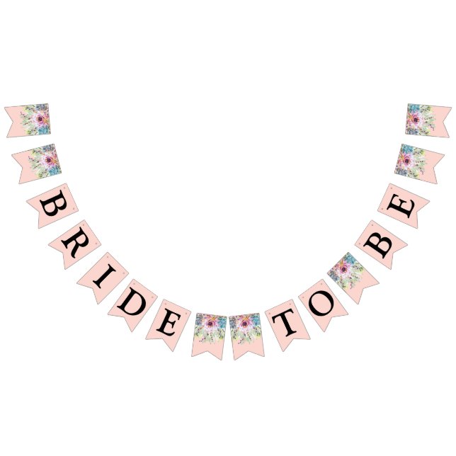 Banderines Bride To Be Suculenta Guirnalda Para Despedida de  (Todo)