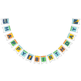 Banderines Bright Zoo Jungle Animals Birthday BUNTING FLAGS