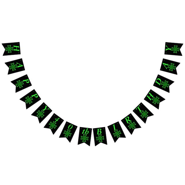 Banderines Brillante diseño de nudo celta verde irlandés en n (Todo)