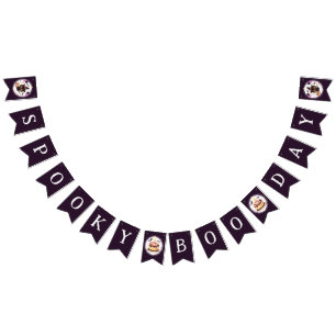 Banderines Bruja de gato negro lindo y espeluznante Cumpleaño