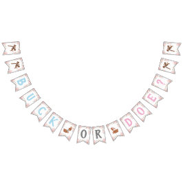 Banderines ¿Buck o Doe? Revelación de Baby Shower