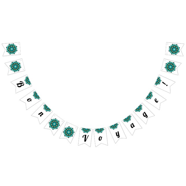 Banderines ¡Buen viaje! Mandala en agua (Todo)