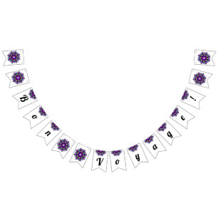 Banderines ¡Buen viaje! Mandala en morado