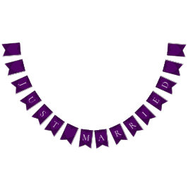 Banderines Bunting Boda gótico morado y negro
