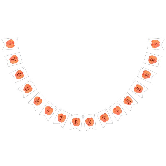 Banderines Bunting de Apple personalizado (Todo)