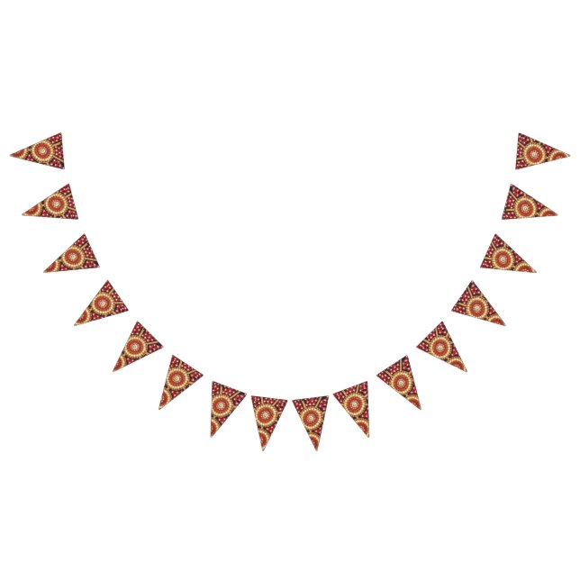 Banderines Bunting de arte aborigen Camp (Todo)
