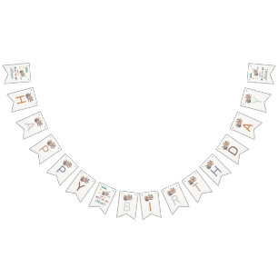 Banderines Bunting de cumpleaños feliz de avión personalizado