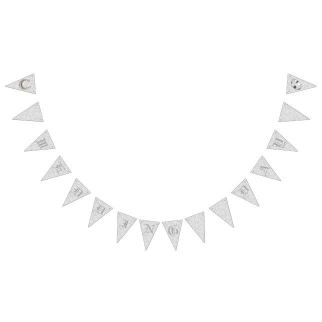 Banderines Bunting del día de la boda. (Todo)