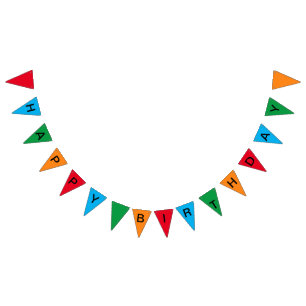 Banderines Bunting - Diseño del circo de cumpleaños feliz