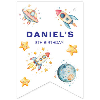 Banderines Bunting Fiesta con temas de personalizado para buq