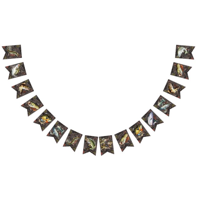 Banderines Bunting Fiesta de pesca de agua dulce (Todo)