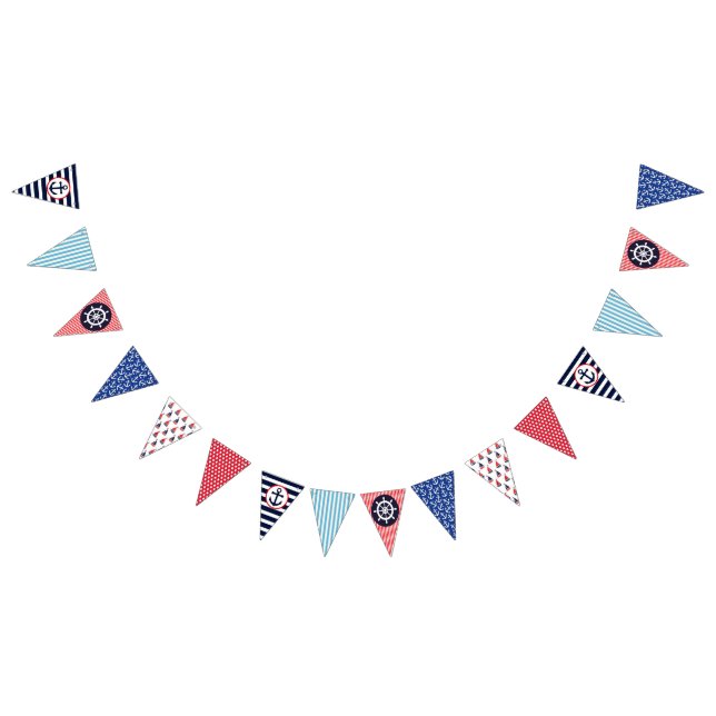 Banderines Bunting Nautical. (Todo)