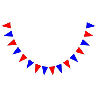 Banderines Bunting: Triángulos Rojos y Azules
