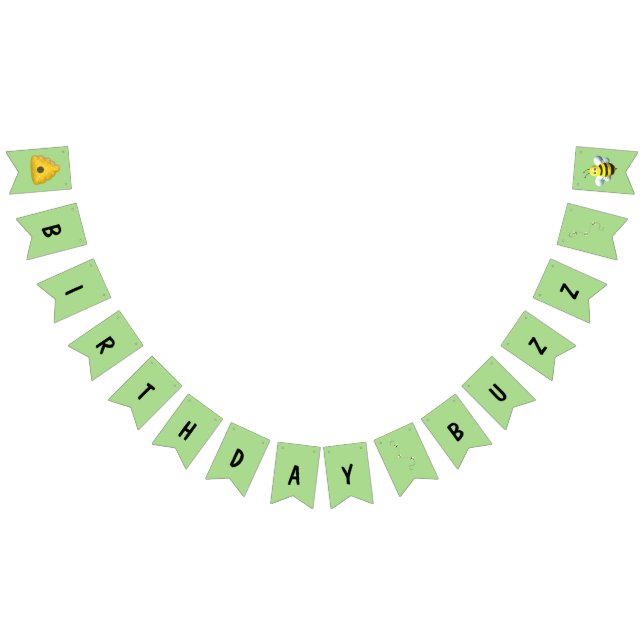 Banderines Buzz de cumpleaños con abejas (Todo)