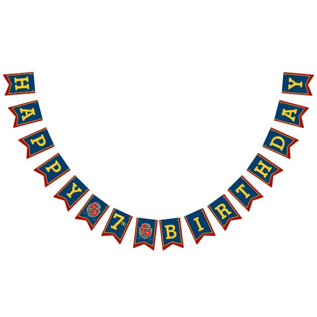 Banderines Caballeros medievales Felices cumpleaños niños con (Todo)
