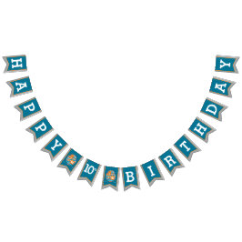 Banderines Caballeros medievales Feliz Cumpleaños 10° conejo 