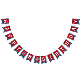 Banderines Caballeros medievales Feliz cumpleaños 8 pájaro az