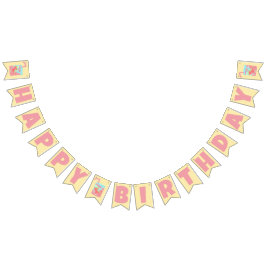 Banderines Caja de jugo de fresa Feliz cumpleaños