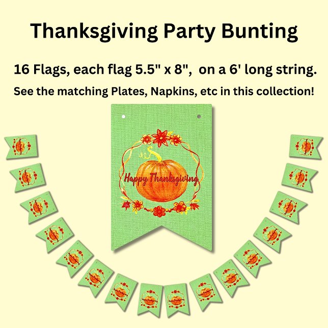 Banderines Calabaza acuarela de Acción de Gracias al Green (Subido por el creador)